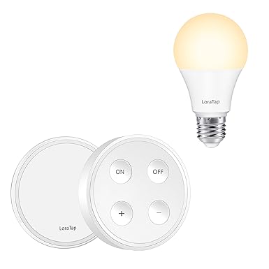 Wireless Dimmer Set - E27 LED Lampe | Dimmschalter Lichtschalter Fernbedienung in einem | Warmweiß Neutralweiß Tageslichtweiß