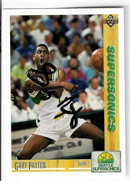 gary payton signed basketball