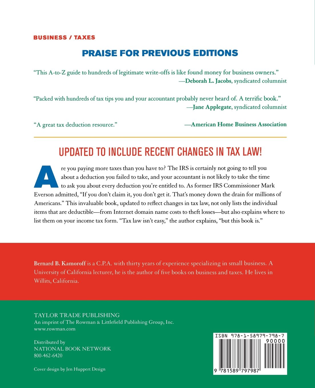 475 Tax Deductions for Businesses and Self-Employed Individuals: An A-to-Z Guide to Hundreds of Tax Write-Offs 475 Tax Deductions for Businesses and Self-Employed Individuals: An A-to-Z Guide to Hundreds of Tax Write-Offs Paperback