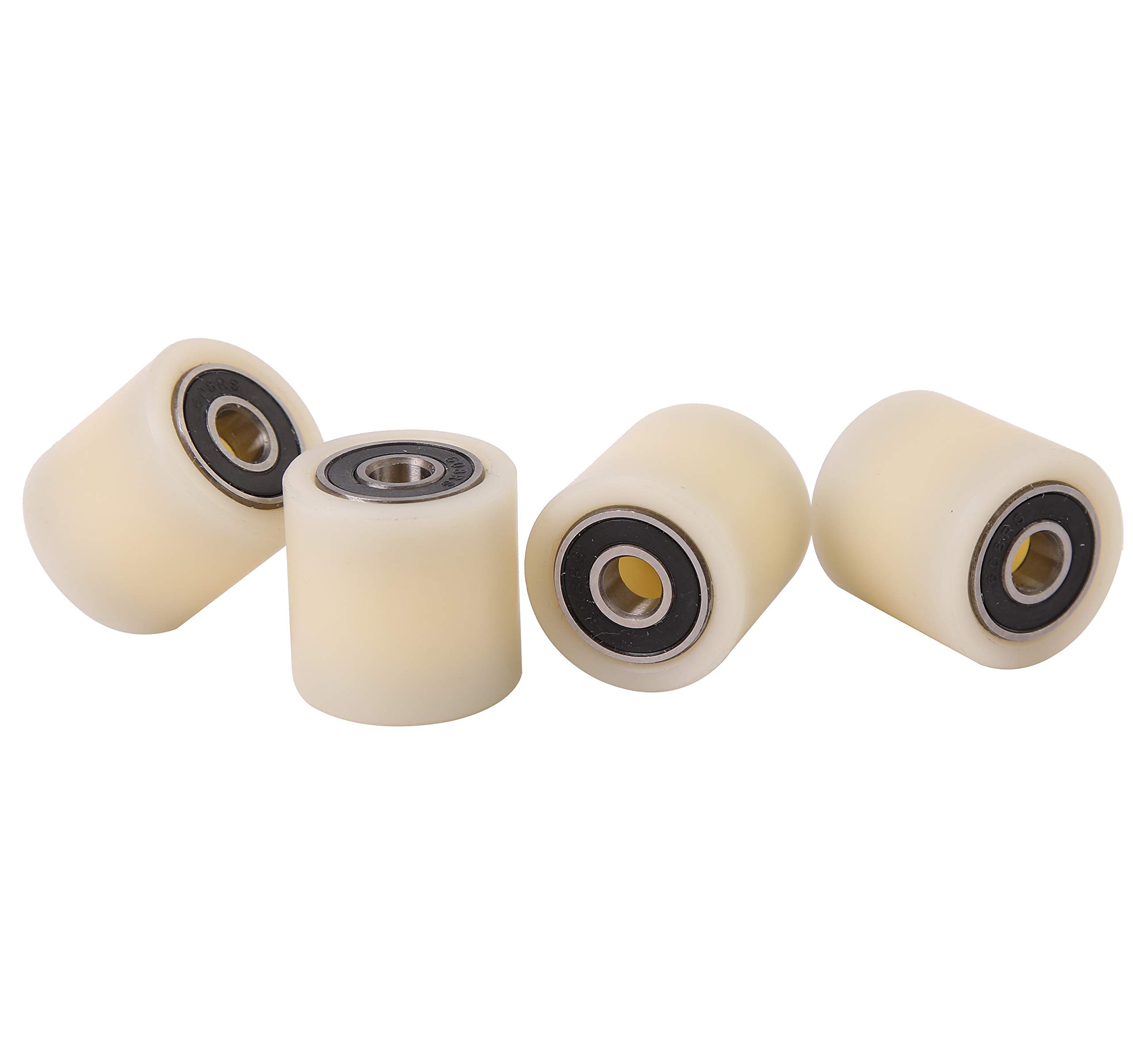 4 Pieces Nylon Polyamide Rollers 30 mm diameter 30 mm wide 8 mm bearing Precisely Machined in the EU(30-30-8)