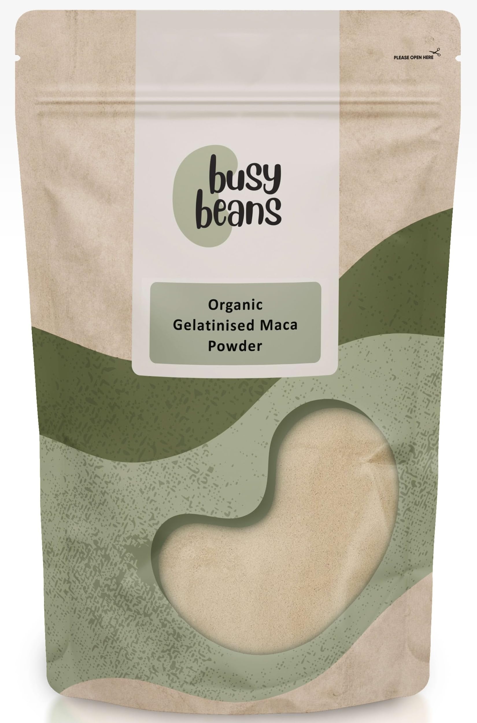 Organic Maca Powder (Gelatinised) - Certified Organic - by Busy Beans Organic (1kg)