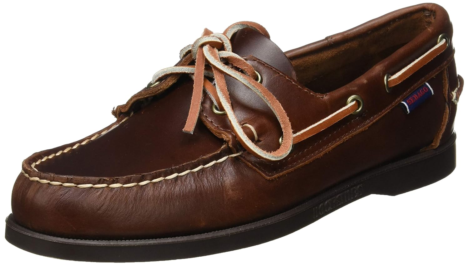 Sebago Men's Docksides Portland Waxed Boat Shoes, BrownGum, 5, 5 UK Amazon.co.uk Shoes & Bags