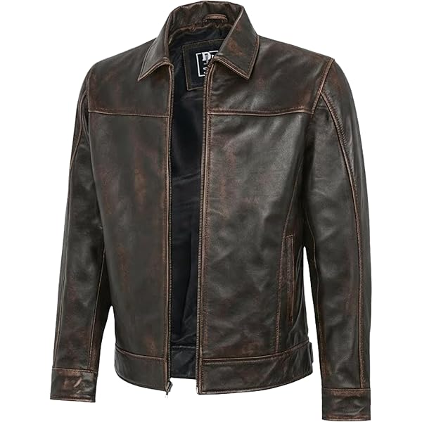 Leather Moto Jacket with Red Sleeves, Asymmetric Zipper, Multiple