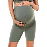 BAYDI Clouduxi Maternity Shorts Over The Belly-6" Pregnancy Biker Shorts Women Workout Yoga Pants