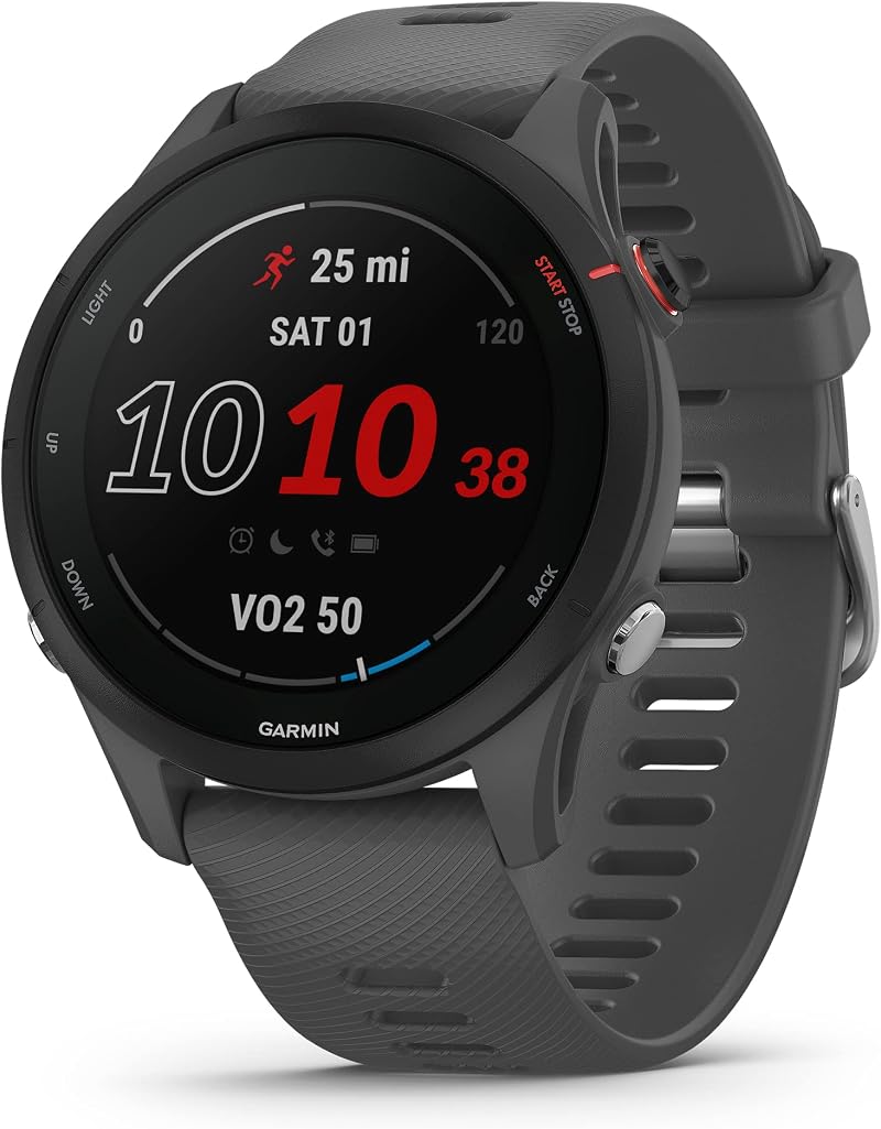 Garmin Forerunner 255 46mm GPS Running Smartwatch Slate Grey 14-Day Battery