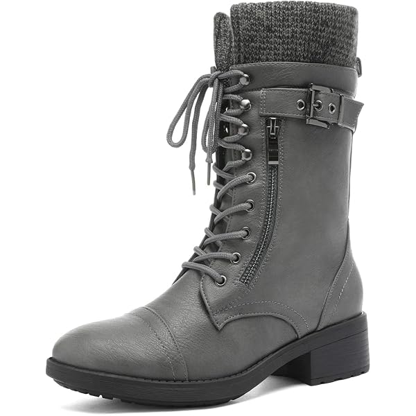 TOP Moda Women's Military Combat Boots - Lace Up Buckle Ankle Boots, Pack Of 72 (Assorted)