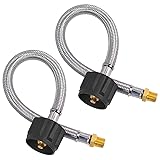 SHINESTAR 12 Inch RV Propane Hose with Gauge, RV