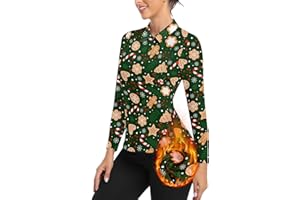 Soneven Women's Golf Shirt Moisture Wicking Long Sleeve Shirt Half Zip Pullover Athletic