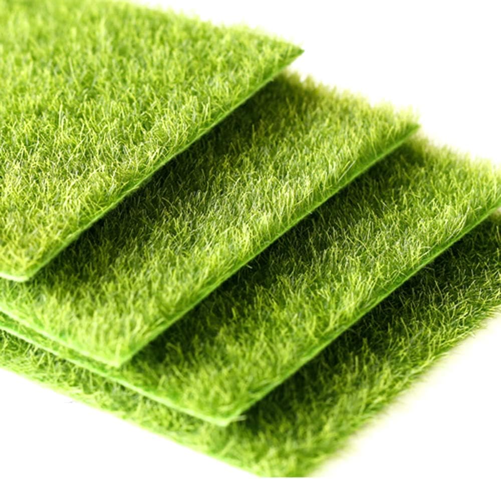 F Season 4pcs DIY Artificial Grass 15x15cm Artificial Lawn Miniature Garden Ornament Mushroom Moss Craft Jug Fairy DIY Dollhouse Garden - Image 4