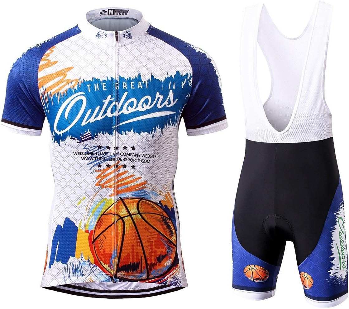Thriller Rider Sports® Mens The Great Outdoors Outdoor Sports Mountain Bike Short Sleeve Cycling Jersey