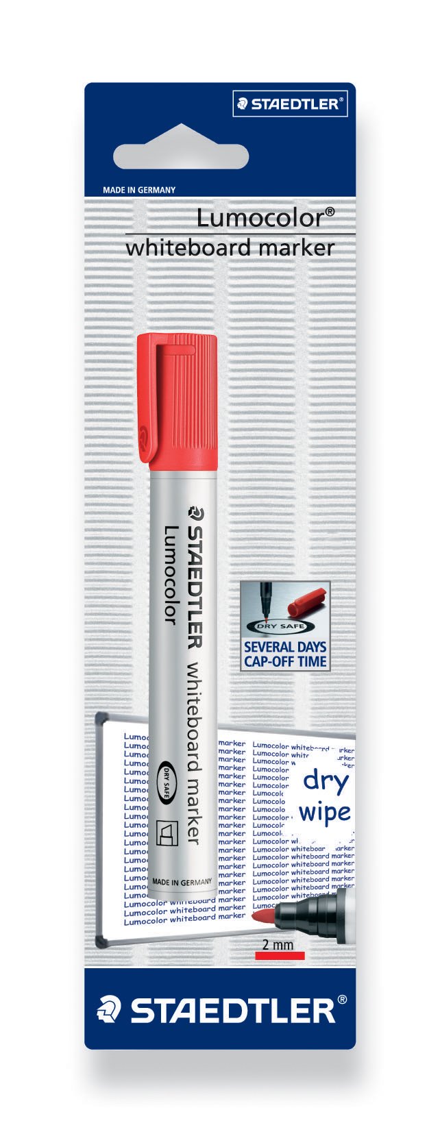 Staedtler 351 2 BKDA Lumocolor Whiteboard Marker Bullet Tip 2 mm Line Width,(Red)