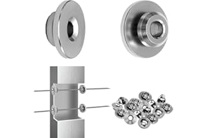 VANESA 20Pack Cable Railing Grommet, 5/32" Cable Railing Hardware for 1/8" 5/32" Wire Rope, Level Wheel Protector Sleeves for Indoor Outdoor Metal Posts, T316 Steel Cable Railing kit for Deck