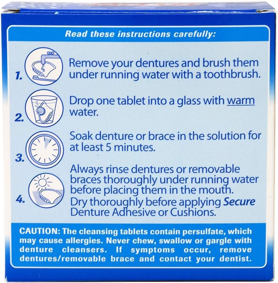 Secure Denture Cleaner 32's, 200 Count, 1 count (Pack of 200) - Image 3