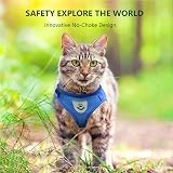 Anlitent Soft Mesh No Pull Cat Harness and Lead Set Blue Small view 2