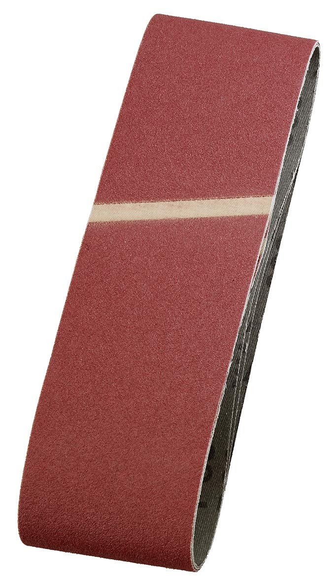 kwb Abrasive Belts 75X533 Mm Made Of High-Grade Corundum With Grit Size 60, Special Gluing and Flexible Cotton Fabric for Coarse Sanding Of Wood and Metal