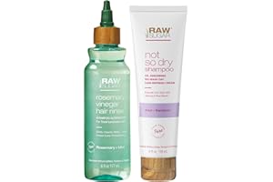 Raw Sugar Hair Care & Styling Kit - Rosemary + Apple Cider Vinegar Rinse & Not So Dry Shampoo, Formulated without Sulfates + Parabens, Cruelty Free & Vegan