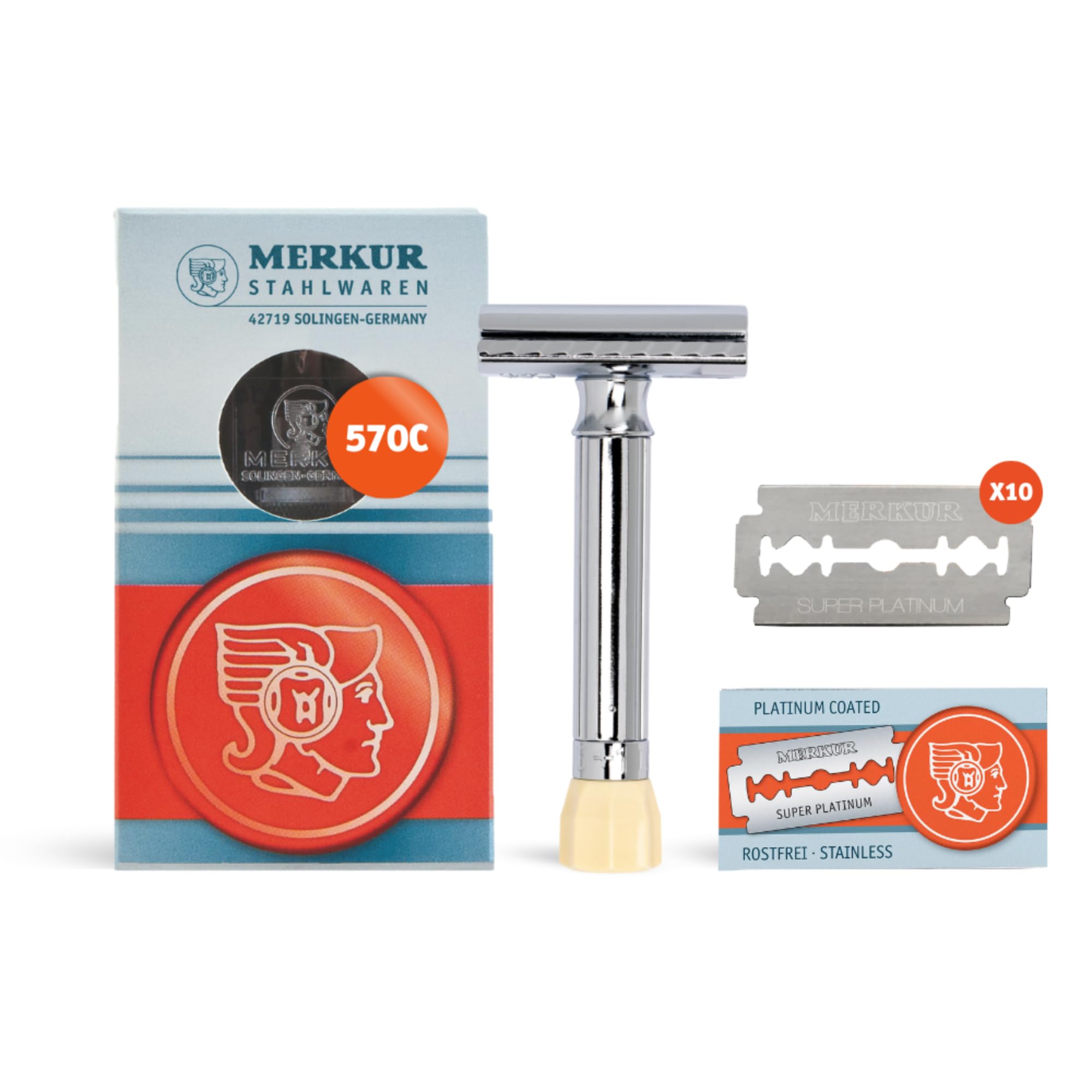 Merkur & Dovo Progress Adjustable Safety Razor and Blades