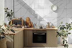 20-Pack Peel and Stick LuxWhite Marble Tiles