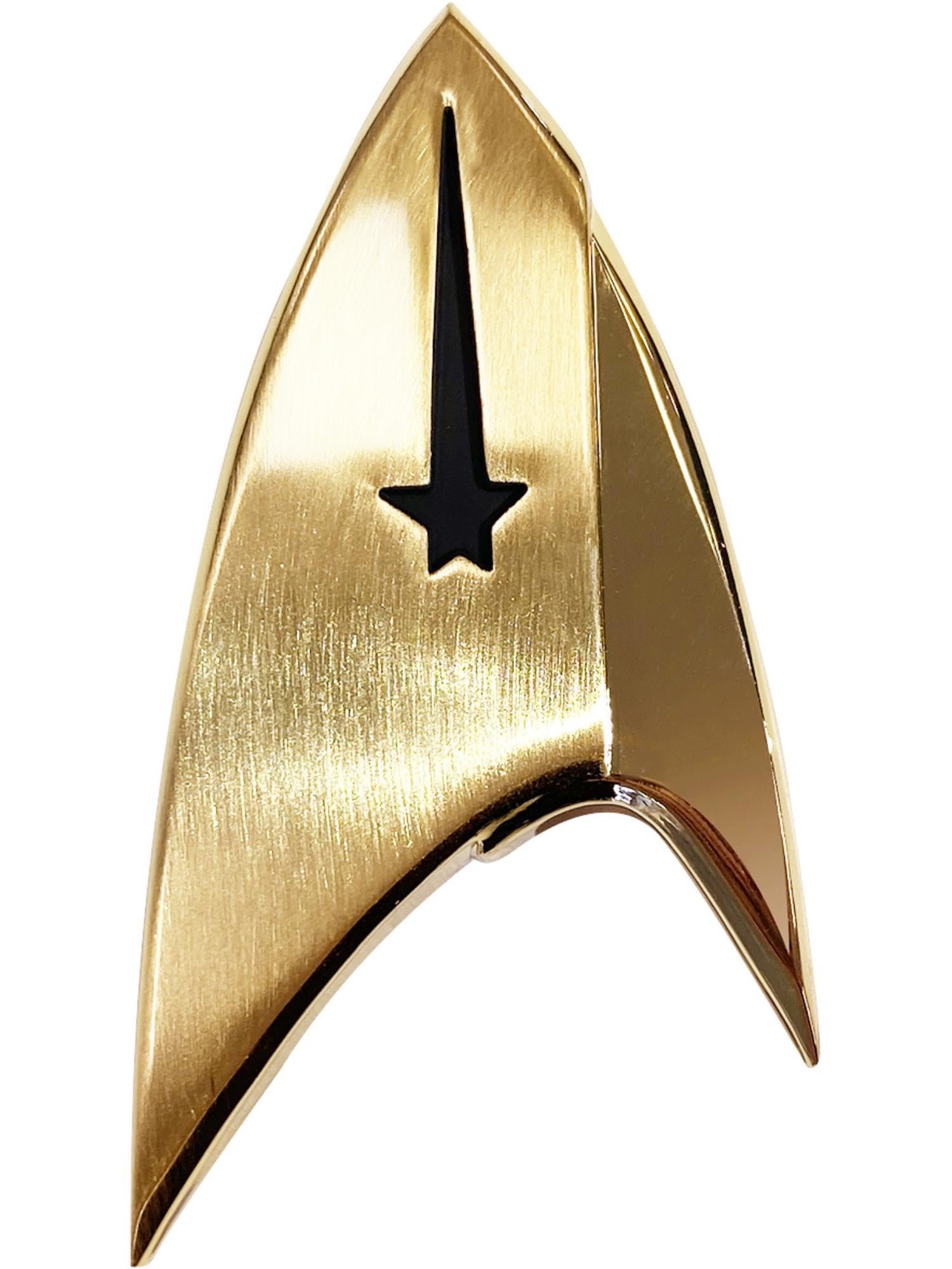 Smiffys Star Trek Discovery Badge Official License Metal Badge with Magnetic Back, Securely Attach to Any Fabric for Authentic Starfleet Flair, Perfect Accessory for All Trek Fans
