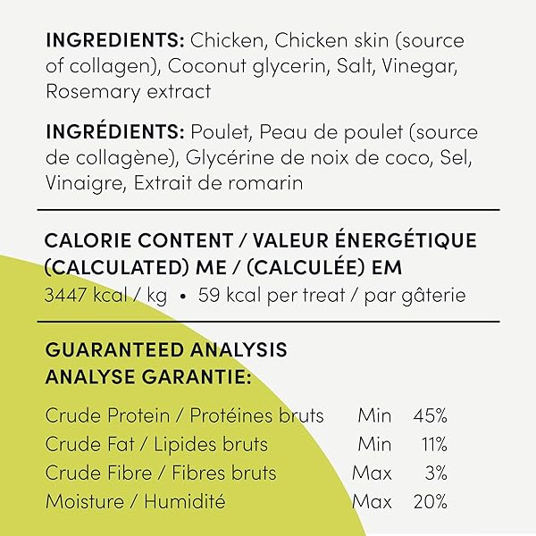 CRUMPS’ NATURALS CHICKEN COLLAGEN JERKY 5.4OZ, DOG TREATS