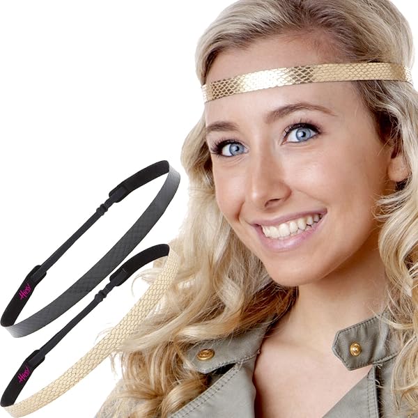 Hipsy Xflex Sport-Stirnbänder Verstellbar & Dehnbar – 5er Set Für Frauen, Mädchen & Teens