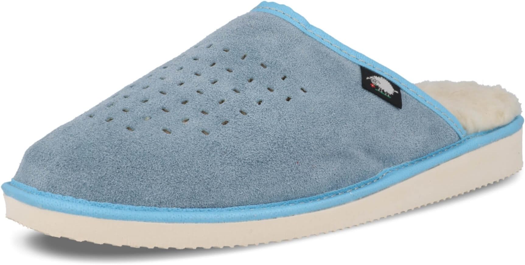 Ladies Natural Suede Mule Slippers with Real Sheepskin Wool Lining and Arch Support | Women’s Breathable Mules with Health Insole | Purple Pink Red Blue Beige