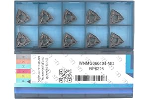 CDBP CNC Carbide Inserts WNMG331 Wnmg 060404 for Metal Cutting Steel, Semi-Finishing chipbreaker for Turning Insert, 10 PCS