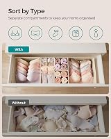 SONGMICS Drawer Organisers Set of 12 Foldable Fabric Storage Boxes view 3