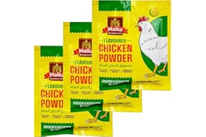 Malka Chicken Powder 100g (3.52oz) | Pack of 3 | Chicken Bouillon Powder for All Dishes | Halal & Vegetarian-Friendly | Perfect for Authentic Flavors