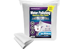 Aquatic Experts Aquarium Polishing Filter Pad, Water Polishing Pad for Aquarium Filters, Filter Floss for Fish Tank Filters, (50 Micron, 24" x 36" - 1 Pack)