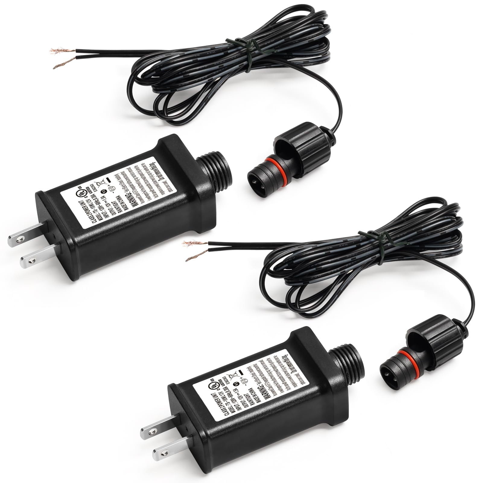 Photo 1 of 2 PCS Replacement Yard Inflatable Adapter with 9.8ft Extension Cables, 12V 1.5A Class 2 Power Supply,Low Voltage Transformer US Plug and Electric Cord for Halloween/Thanksgiving/Christmas Inflatables