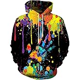 LAIDIPAS Hoodies for Men Women 3D Pullover Cool Hoodie Graphic Novelty Hooded Sweatshirts with Pocket