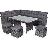 Asha "Amersham" Rattan 5 Seater Garden Sofa Set: Amazon.co.uk: Garden