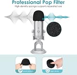 YOUSHARES Blue Yeti Pop Filter Foam Microphone Cover for Blue Yeti Pro Mic view 6