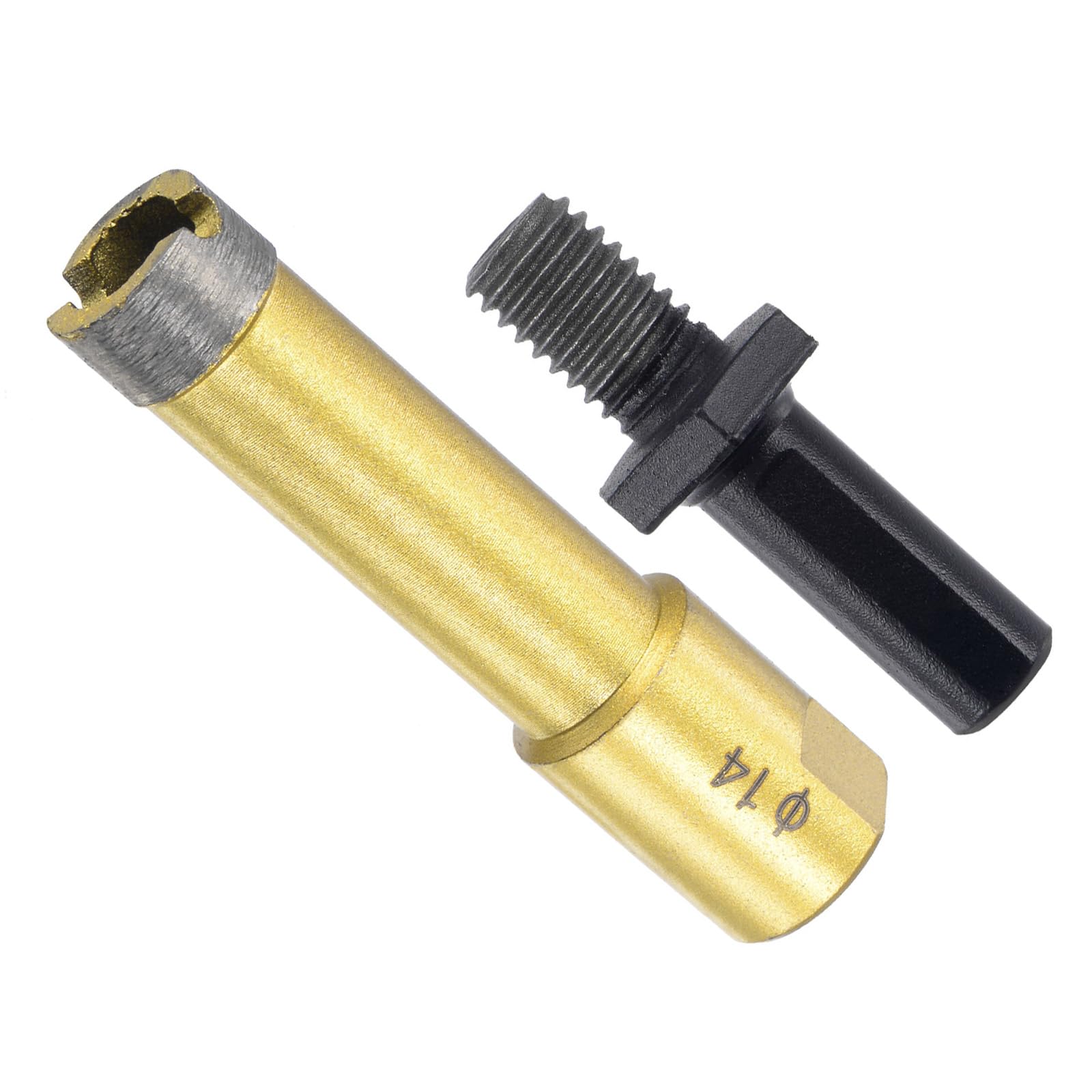 CoCud Diamond Drill Bits Set, 14mm Cutting Diameter, Brazed Diamond Core Drill Bits with M10 Arbor Adapter - (Applications: for Tile Ceramic Marble Stone)