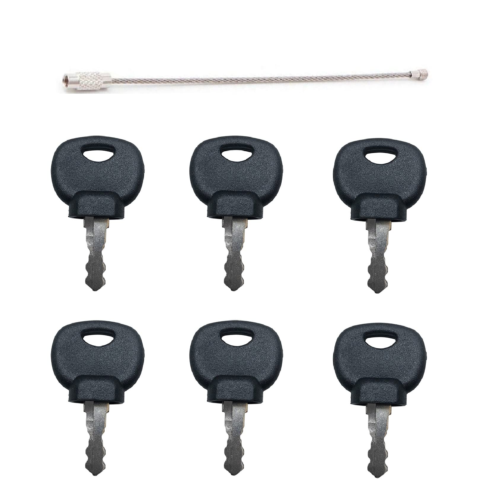 Newyuan 6PCS Bomag 14607 Excavator Ignition Key Compatible with JCB Bomag Cat Hatz Manitou Tractor Roller Dumper Plant Key