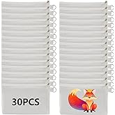 OKBA 30 PCS Sublimation Blanks Makeup Bags Bulk,White Canvas Bag,Polyester Tote Bags for Sublimation DIY Craft