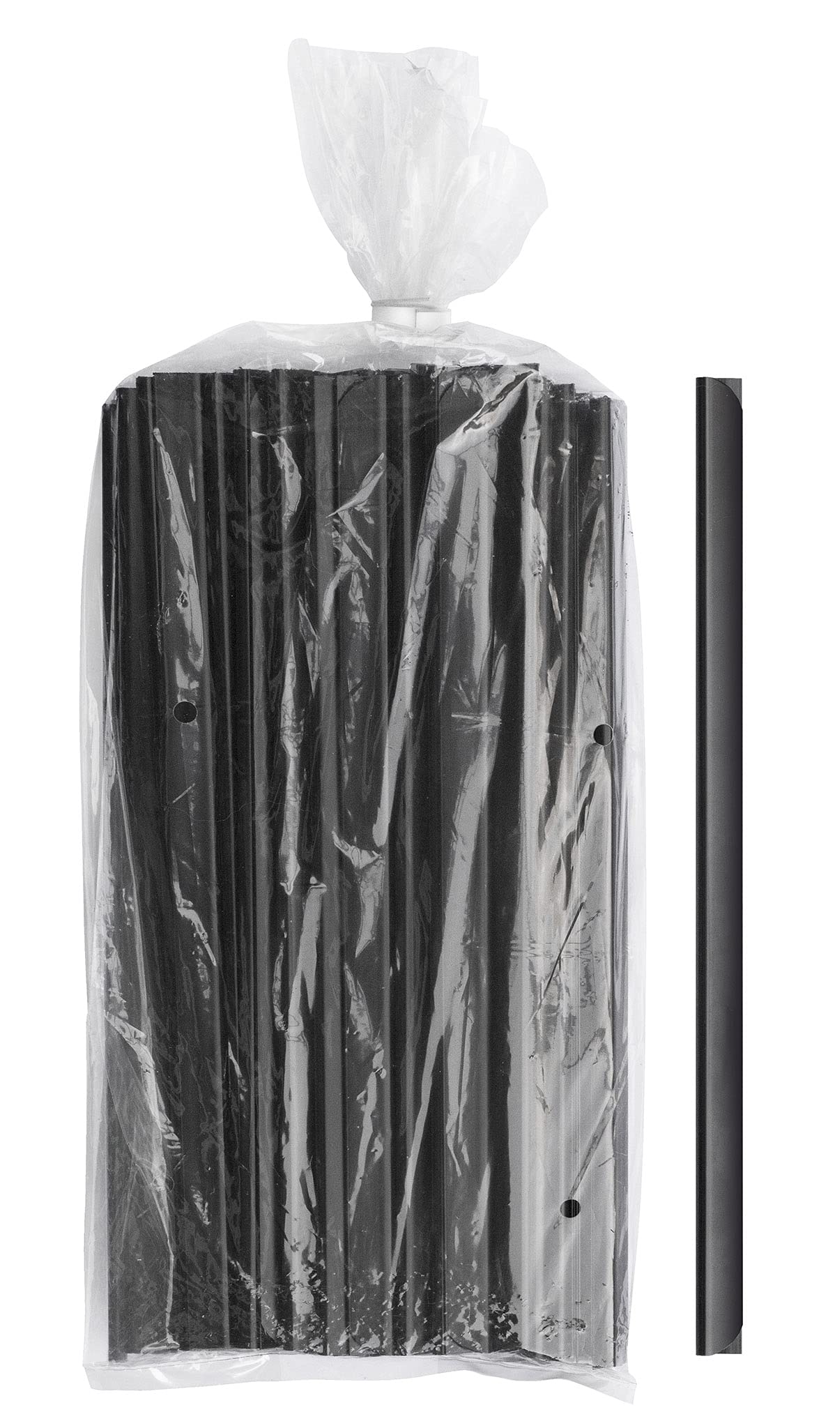 VELOFLEX 4949180 - Spine Bar for DIN A4 Cardboard Leather Grain Filling Height 20 mm Black Pack of 1