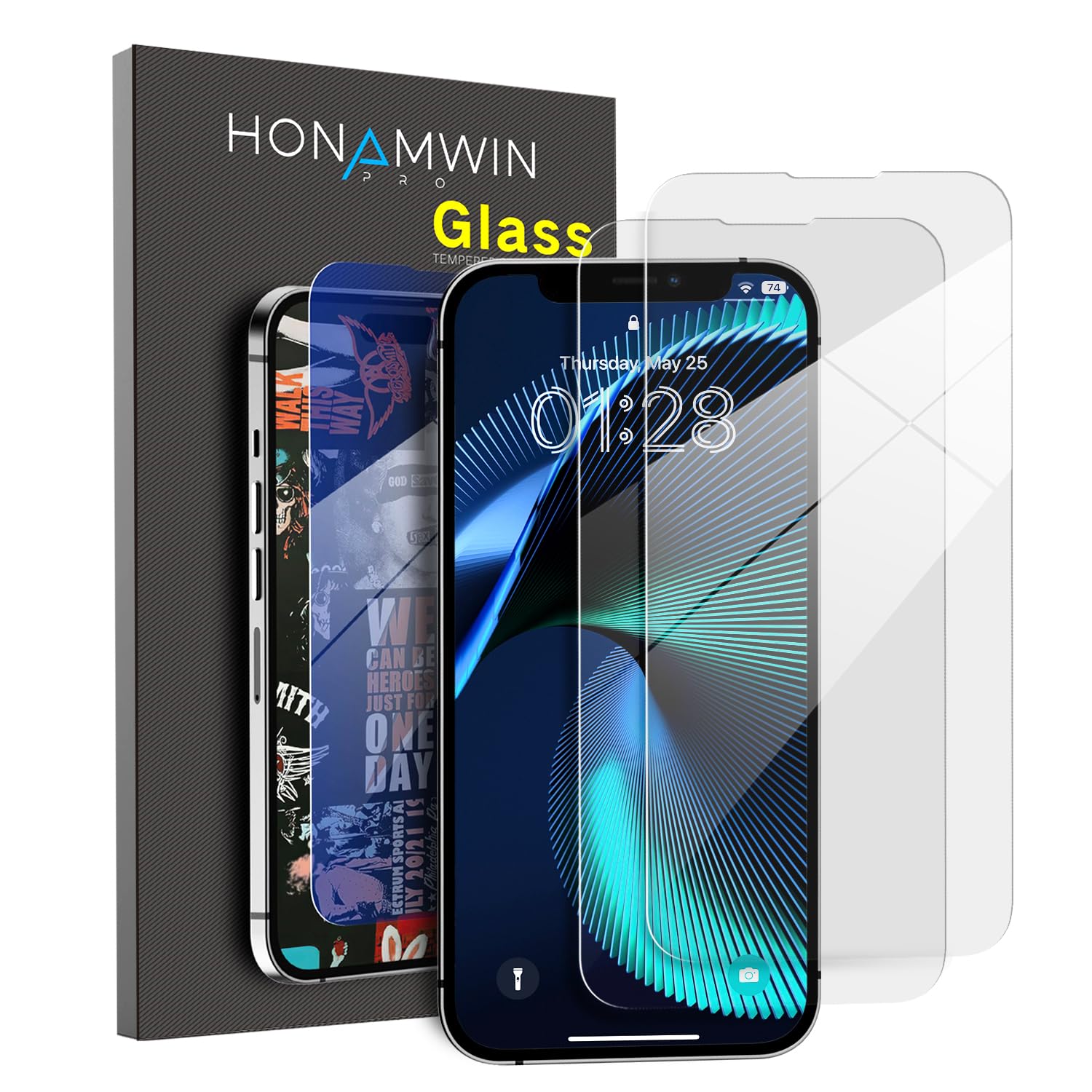 HONAMWINPRO Screen Protector Glass Clear For iPhone XS (Transparency/Scratch Resistant/Shockproof/Anti-Fingerprint) 2 PACK Screen Protector