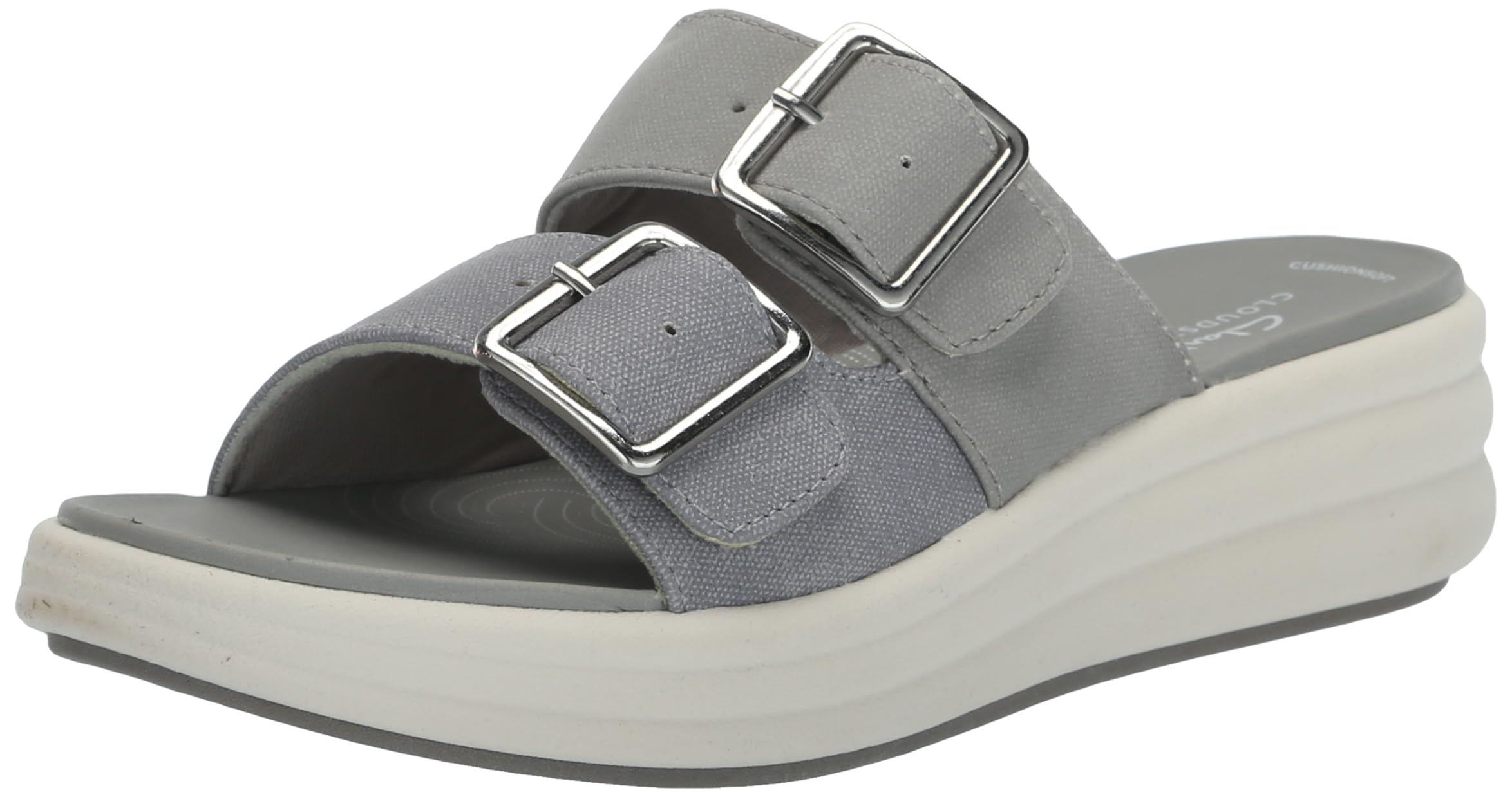 Clarks Women’s Drift Buckle Slide Sandal, Lilac Combi, 6 Wide