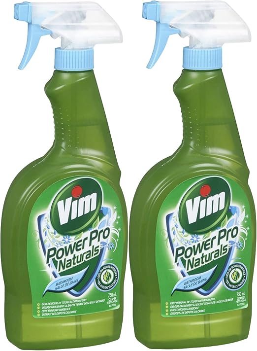 Vim Power Pro Naturals Bathroom Cleaner Spray, 2 Pack x 750 mL Amazon.ca Health & Personal Care