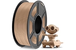 TECBEARS Wood Filament PLA, Neatly Wound 3D Printer Filament 1.75 mm, 3D Printing Filament Wood PLA, Dimensional Accuracy +/- 0.03mm, Fit Most FDM 3D Printers, 1kg Spool (2.2lbs), PLA Wood