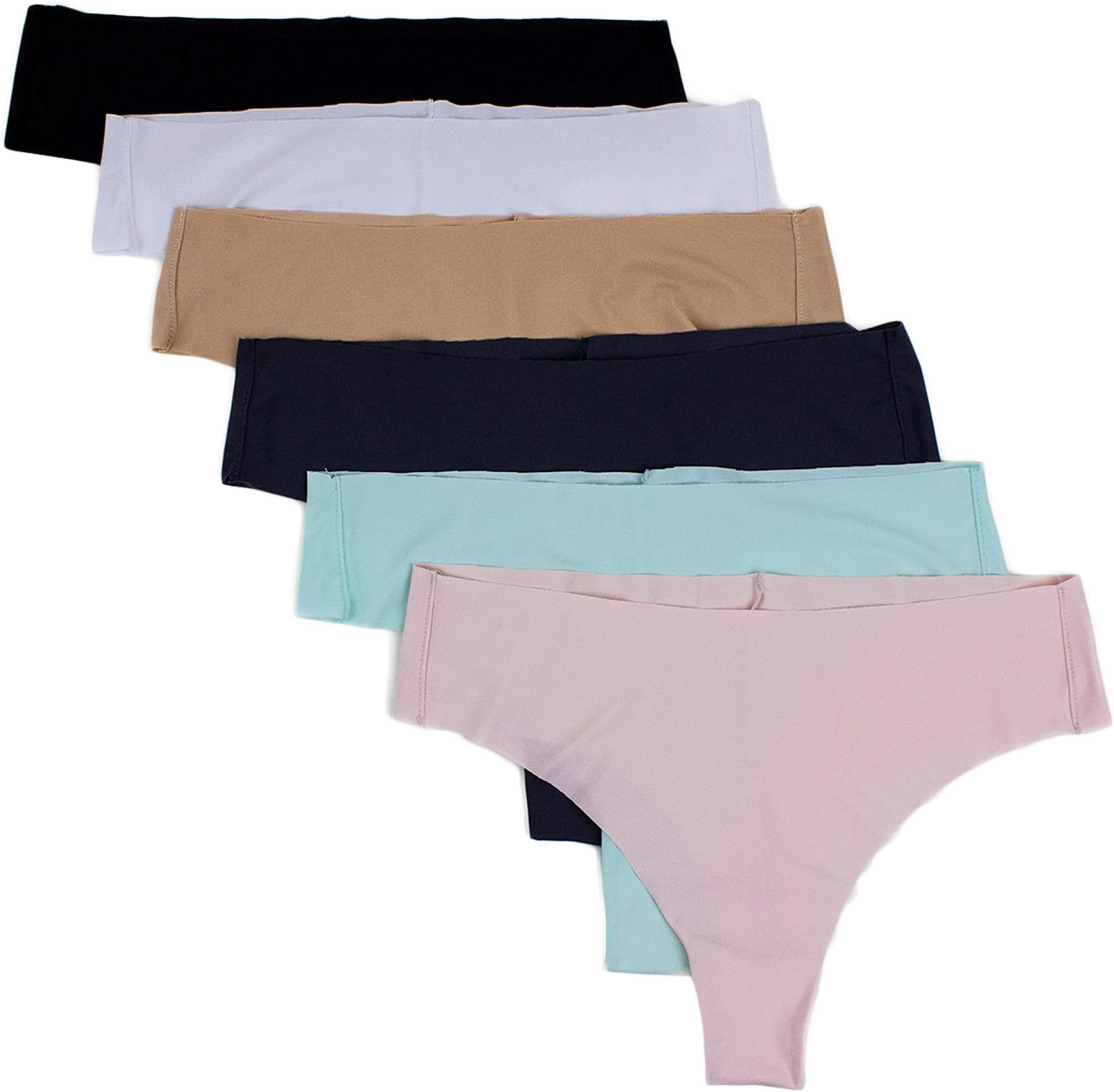 B2BODY6 Pack Women's Regular & Plus Size Aqua X Performance Hipster Panties