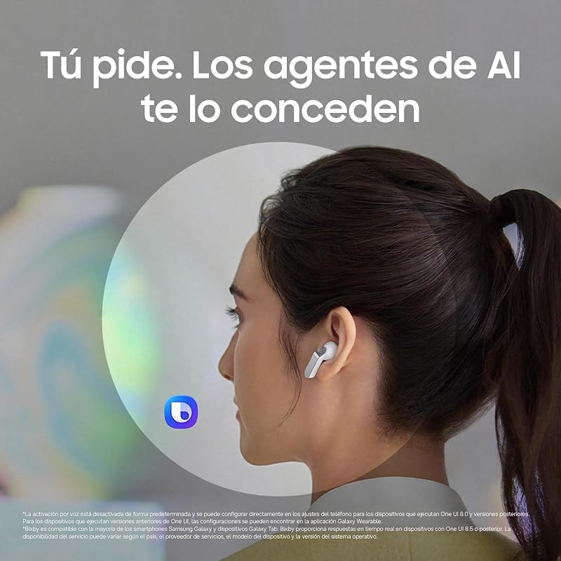 Galaxy Buds4, Auriculares Bluetooth, Audio 240bit/96 kHz, Cancelación de Ruido Adaptativa, Agente IA de Voz, Garantía del Fabricante 3 Años+1 Año Extra, Blanco (Versión Española)