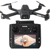 GPS Drone with EIS 1080P Camera, 4.5" FPV Screen, 5GHz Transmission | Foldable with Brushless Motor, Auto Return Follow Me, Gesture Control, AI Track &amp; Orbit Mode for Adults/Kids/Beginners