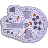 Star Wars Millennium Falcon Shaped Gray and White Plush Toddler Pillow