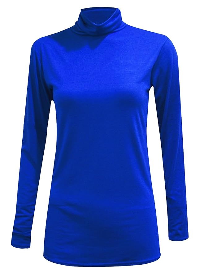 navy polo neck top womens