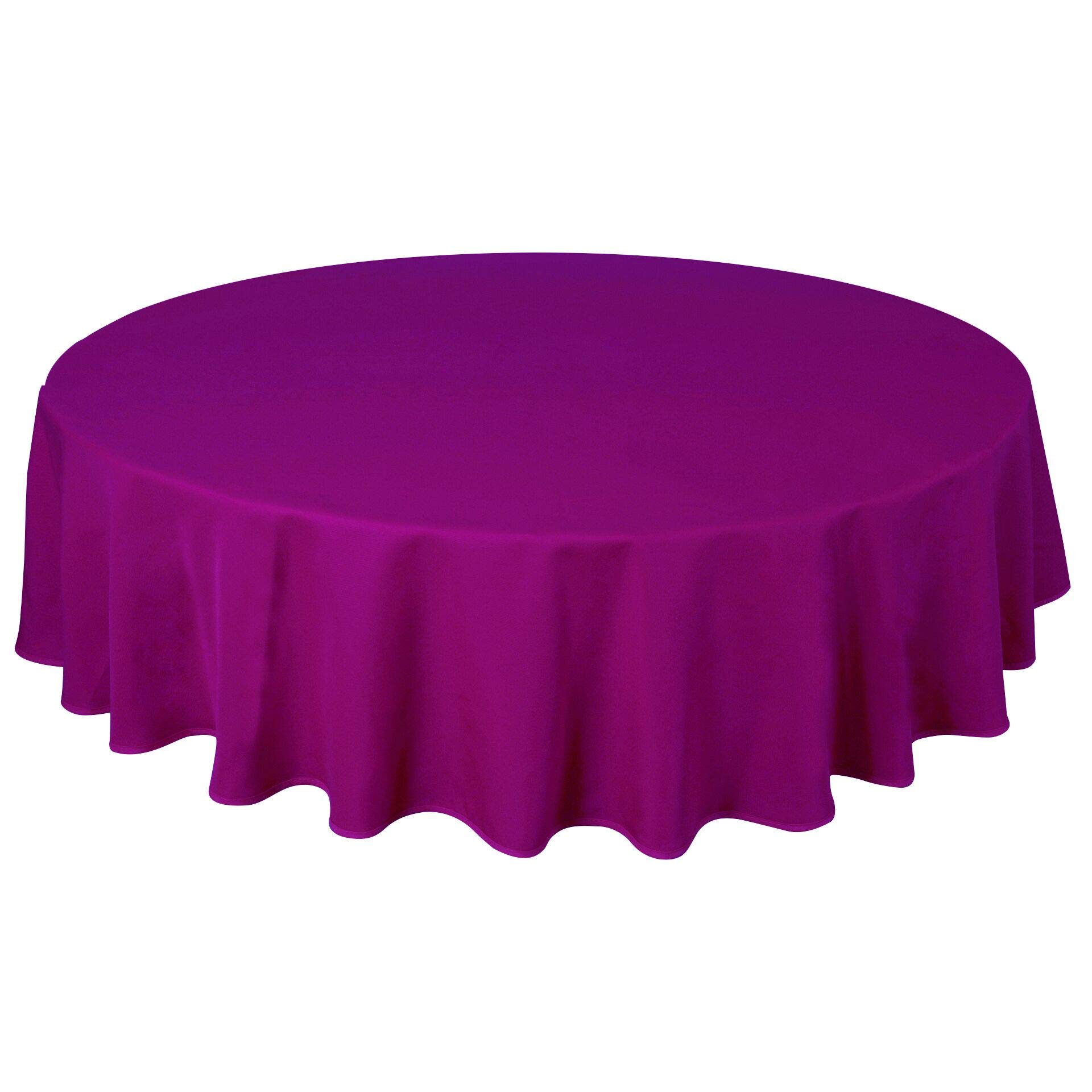 Home Direct Quality Round Fabric Tablecloth 140cm 55" (Round 140cm, Violet)