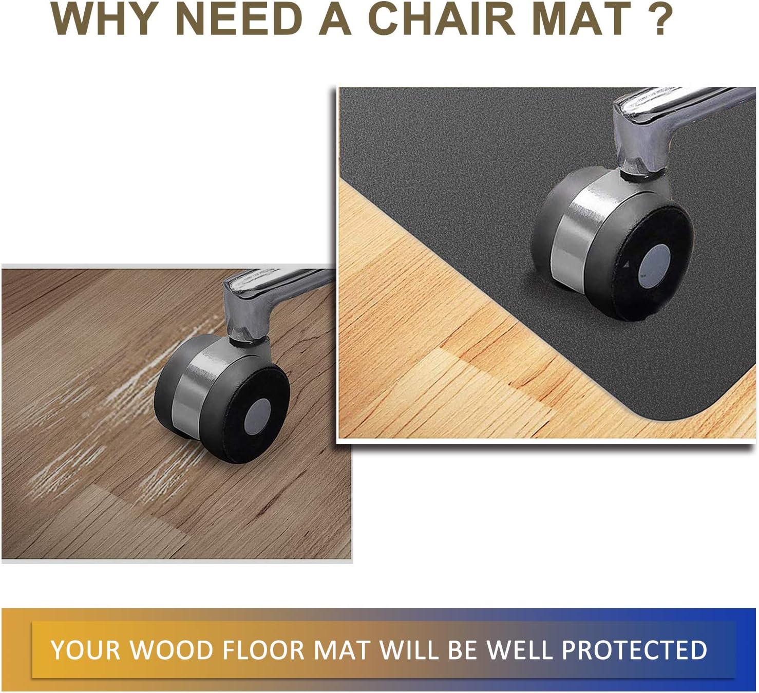 Homek Office Chair Mat for Hardwood Floor with Footrest - Standing Desk Anti Fatigue Mat : Office Products