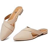 Rekayla Women's Mules Closed Pointed Toe Flats Backless Loafers Shoes for Women